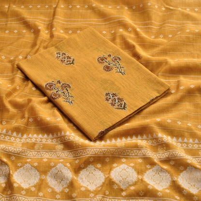 Chanderi Silk Unstitched Suit