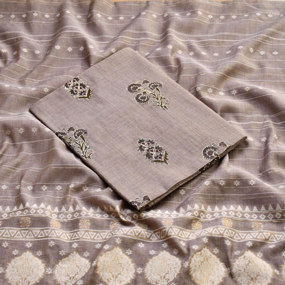 Chanderi Silk Unstitched Suit