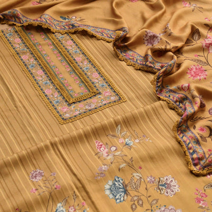 Pashmina Lace Work Unstitched Suit