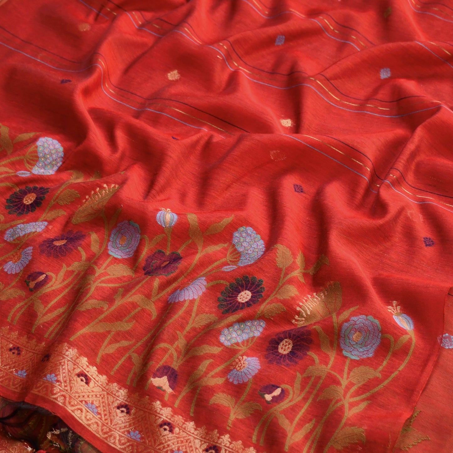 Chanderi  Silk Weaving  Unstitched Suit