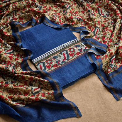 Kalamkari  Maheshwari Silk Unstitched Suit